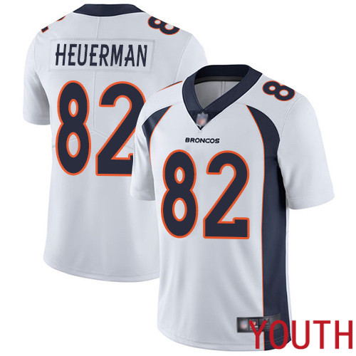 Youth Denver Broncos 82 Jeff Heuerman White Vapor Untouchable Limited Player Football NFL Jersey